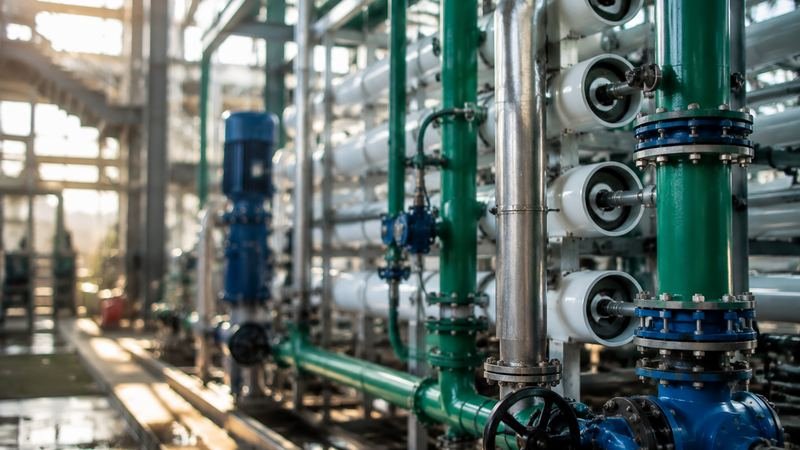 Sistema de membranas de osmose reversa em planta de tratamento de água industrial